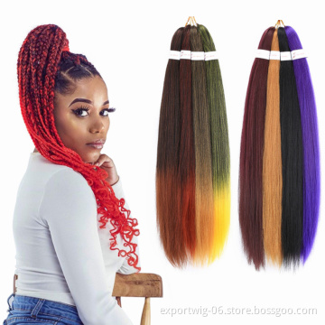 Custom Private Label Braiding Hair Pre stretched Wholesale Easy Prestreched Synthetic Braiding Hair Jumbo Hair Ombre Braid